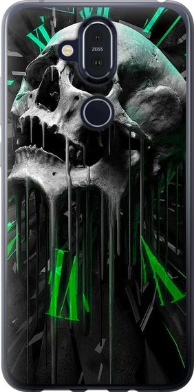 Чехол на Nokia 8.1 Череп-часы "4100u-1620-17620"