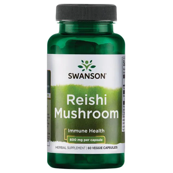 Грибний комплекс Swanson Reishi Mushroom 600 mg 60 Veg Caps