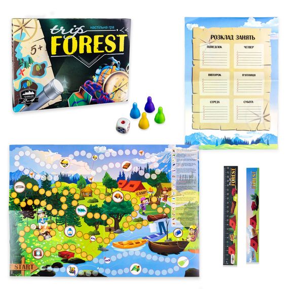 Настільна Гра-бродилка Trip Forest 30553 ігрове поле, 4 фішки, кубик | Зображення 1