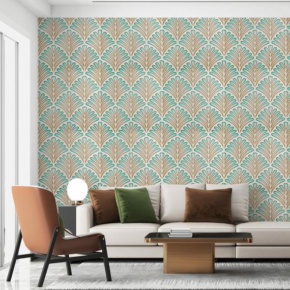 Панель стінова 3D 680х680х4мм Коричнево-зелений візерунок SW-00001988 | Зображення 3