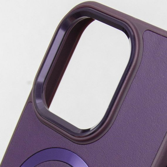 Кожаный чехол SnapCase with MagSafe для Apple iPhone 15 Pro (6.1") Dark Purple | Зображення 5