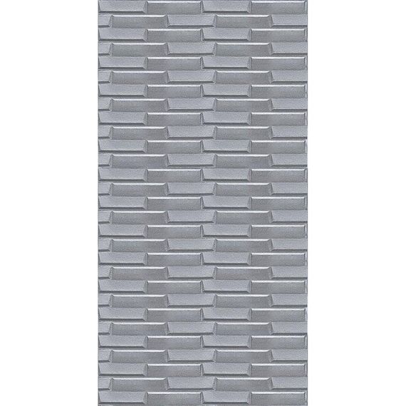 Самоклеюча 3D панель кладка срібло 3080x700x5мм SW-00001760