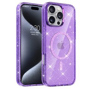 Чехол TPU Eclipse Sparkle Magnetic Fit для Apple iPhone 16 Pro (6.3") Purple