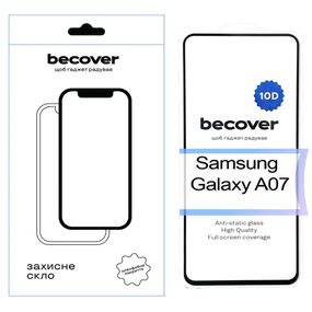 Скло захисне BeCover 10D Samsung Galaxy A07 SM-A075 Black (713684)