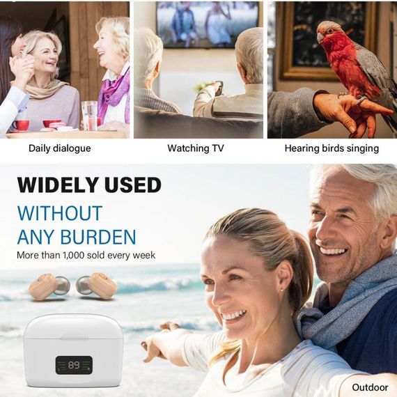 Слуховий апарат TKING DB211701 — міні аудіопідсилювач звуку, персональний голосовий підсилювач | Зображення 5