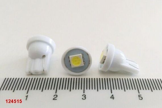 Лампа світлодіод б/ц 24V W5W T10 1SMD біла