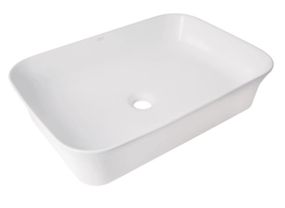 Раковина накладна Qtap Virgo N 560x380x130 White з донним клапаном QT18116308W48462