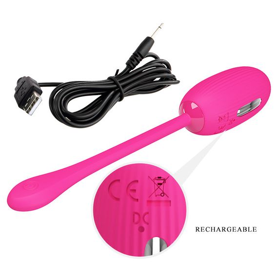 Віброяйце - Pretty Love Doreen Electric Shock Egg Pink (App) sexstyle | Зображення 7