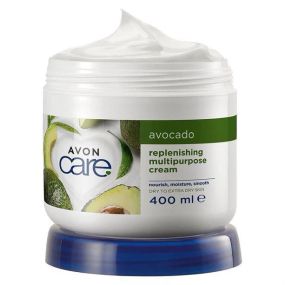 Мультифункціональний живильний крем 3-в-1 для обличчя, рук та тіла Avon Care Replenishing Multiporpose Cream з олією авокадо 400 м
