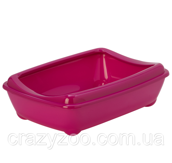 Туалет для котов Moderna Arist-O-Tray Large с бортиком малиновый 50х38х14 см C192328