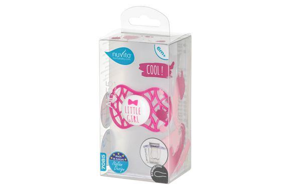 Пустышка симметрическая Nuvita NV7085 Air55 Cool 6m+ &quot;LITTLE GIRL&quot; ярко-розовая (NV7085SI) | Зображення 2
