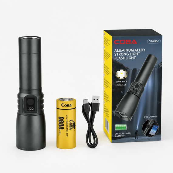 Ручний акумуляторний ліхтарик BL CB X86 / Потужний ручний ліхтарик далекого світіння | Зображення 4