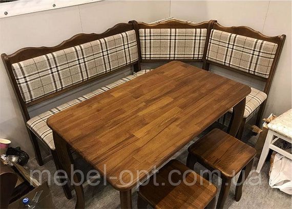 Кухонний м'який куточок Шотландія взаємозамінний "7" або "Г", колір коньячний, тканина Шотландія 1а Mebtex | Зображення 4