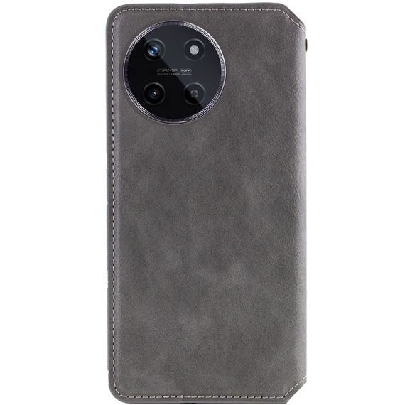Кожаный чехол-книжка GETMAN Cubic (PU) для Realme 11 4G Серый | Зображення 5