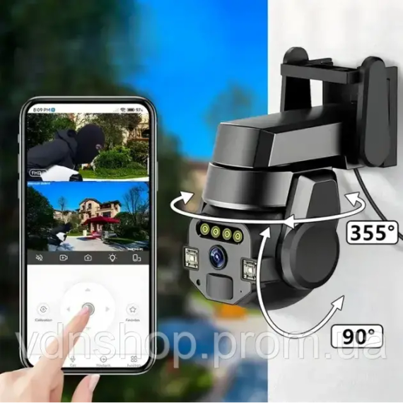 Камера наружная уличная поворотная WIFI CyberGuard OUTDOOR Q-812 FULL-HD 5Mp IP66 датчик движения | Зображення 3