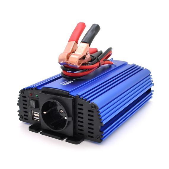 Инвертор напряжения Tommatech MS-600.12V/220V, 1Shuko, USB, клеммные провода