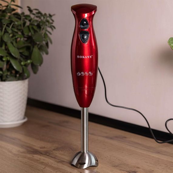 Ручний блендер занурювальний 600 Вт портативний багатофункціональний електричний Червоний SM-5011 | Зображення 7