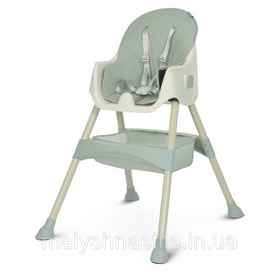 Стульчик для кормления M 4136-2 Olive, cкладной, 5-ти точечный,  экокожа | Зображення 4