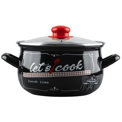 Кастрюля Gusto &quot;Давайте готувати&quot; Ч 18 см 3,1 л (GT-T-118-LCB)