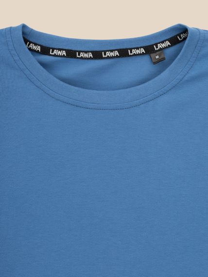 Футболка однотонна чоловіча LAWA MBC02420 2XL Синій джинс shop (2000999621604) | Зображення 1