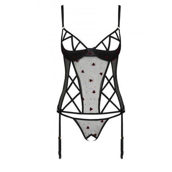 Корсет с подвязками + стринги LOVELIA CORSET black S/M - Passion | Зображення 3