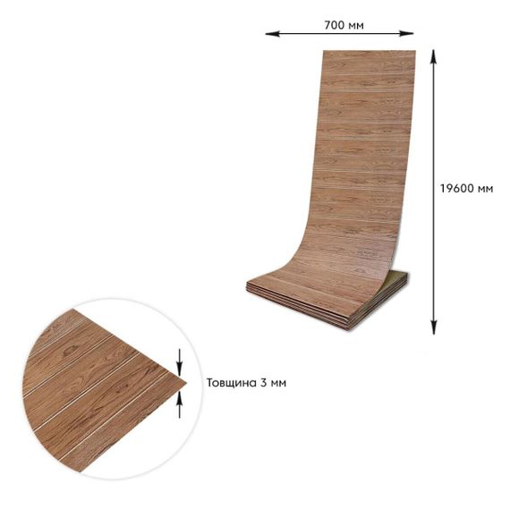 Самоклеюча 3D панель під світлий дуб 19600x700x3мм SW-00001474 | Зображення 3