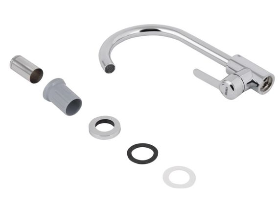 Змішувач для кухні Brinex Pure 015F U-образний Chrome BRIPUR015FCRM | Зображення 2