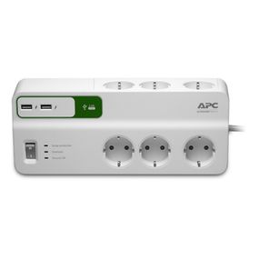 Мережевий фільтр живлення APC Essential SurgeArrest 6 outlets + 2 USB (5V, 2.4A) port (PM6U-RS) (PM6U-RS)