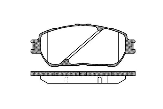 Колодки передні гальмівні Toyota Camry/Lexus ES 2.4-3.0 01-08 (ATE), WOKING (P998300) | Зображення 3