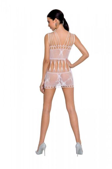 Бодістокінг мінісукня з метеликами Passion BS090 One Size white sexstyle | Зображення 1