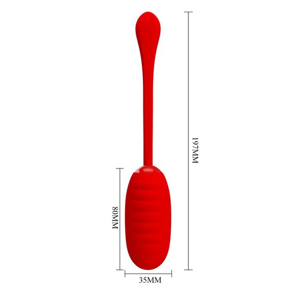 Віброяйце Pretty Love Kirk Red 12 function vibrations | Зображення 2