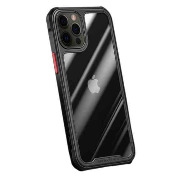 Противоударный бампер чехол Primolux Refraction Case для смартфона Apple iPhone 12 / iPhone 12 Pro - Black | Зображення 2