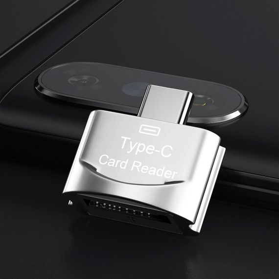 Кардридер з Type C на Micro-SD, TF, високошвидкісний, сірий | Зображення 9