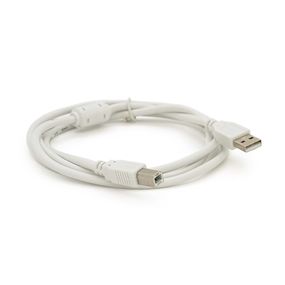 Кабель USB 2.0 AM/BM  1 ferite, пакет, довжина 0,8 м., білий