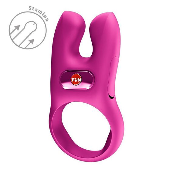 Ерекційне віброкільце з подвійною стимуляцією клітора Fun Factory NŌS CLASSIC Magenta, 2 мотори Sex Aura | Зображення 4
