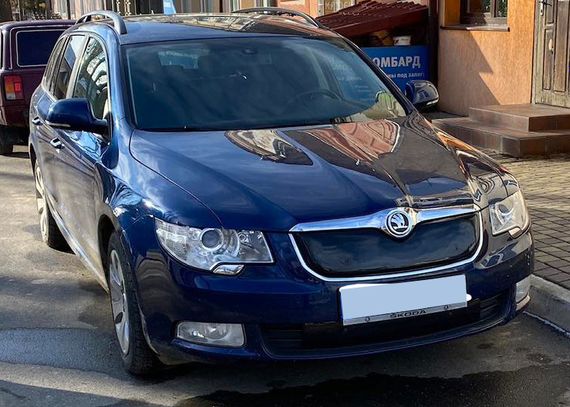 Зимняя накладка на решетку (Верхняя, 2008-2013) Матовая для Skoda Superb | Зображення 3