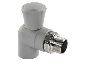 Кран кульовий радіаторний кутовий Ø.20x1/2" сірий колір (10/60шт) ASCO®