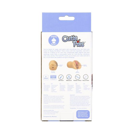 Мастурбатор-вагина и попка Cutie Pies Baker Becky Vagina & Ass Masturbator, вибропуля в подарок sexstyle | Зображення 7