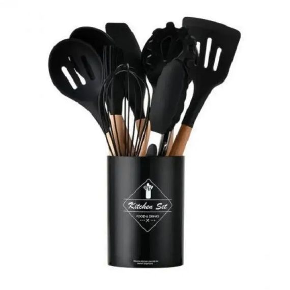 Набір кухонних речей 12 предметів UNIQUE UN-1871, Набір кухонних предметів на підставці | Зображення 1