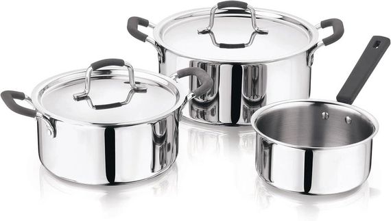 Набор посуды MasterPro Foodies collection BGEU-5539 5 предметов серебристый