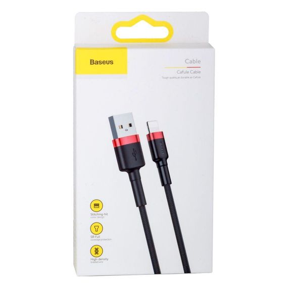 Кабель USB Baseus USB to Lightning 2A 3m CALKLF-R Колір Червоно-Чорний, 91 | Зображення 2