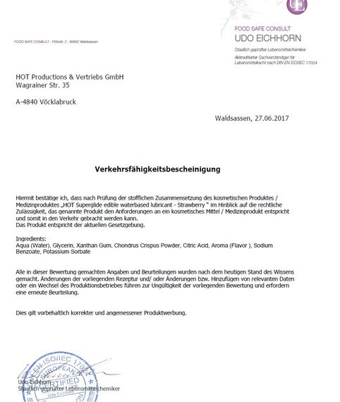 Їстівний лубрикант на водній основі HOT Superglide спокуслива Полуничка, 75 мл sexstyle | Зображення 2