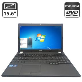 Ноутбук Б-клас Acer TravelMate 5760 / 15.6" (1366x768) TN / Intel Core i3-2328M (2 (4) ядра по 2.2 GHz) / 6 GB DDR3 / 320 GB HDD / Intel HD Graphics 3000 / WebCam / DVD-ROM / АКБ не тримає б/в