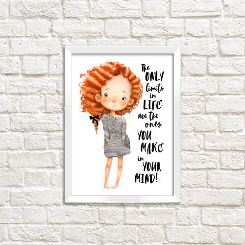 Постер в рамці The only limits in life 30x42 см, A3 (WMT3_018)
