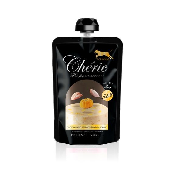 Влажный корм с курицей для собак Cherie Pouch Chicken & Pumpkin Mousse Dog, 90 гр
