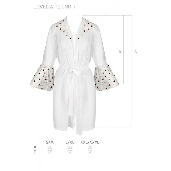 Повітряний пеньюар Passion LOVELIA PEIGNOIR S/M, white | Зображення 5