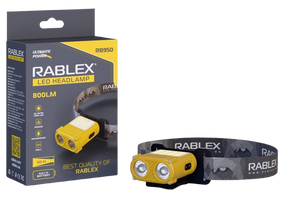 Ліхтар налобний Rablex RB950 з акумулятором та Type-C зарядкою (червоне + біле світло, комбіновані діоди, 2хXPL+16хCOB+1хRED COB)