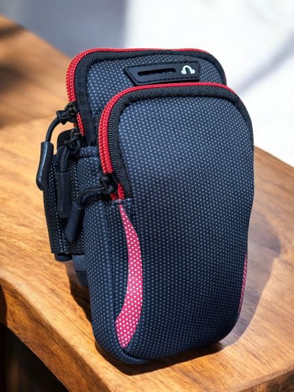 Чехол на руку Primo Sport универсальный спортивный для телефона до 6.5" - Black/Red | Зображення 4