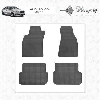 Гумові килимки (4 шт, Stingray Premium) для Ауди A6 C6 2004-2011 рр | Зображення 1