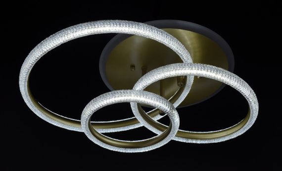 Люстра світлодіодна стельова LED світильник для квартири на стелю лед 26325 Золото 16х37х50 см. | Зображення 2